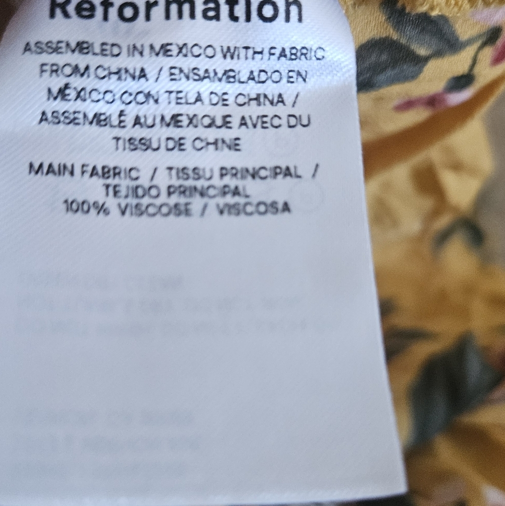 Reformation Floral Yellow Dress - Picture 5 of 10